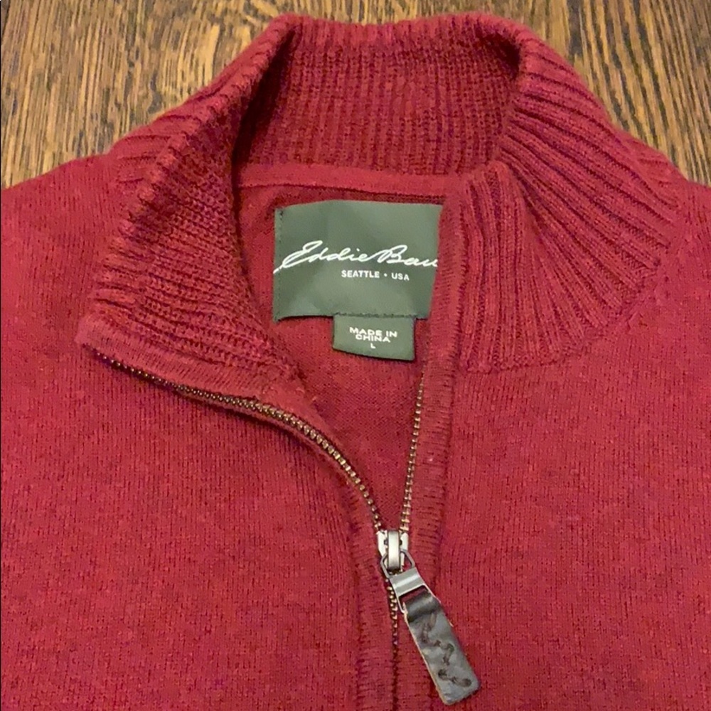 Eddie Bauer Men’s quarter zip sweater